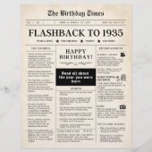 第90誕生日新聞1935セピア (正面)