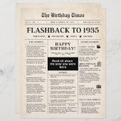 第90誕生日新聞1935セピア (正面/裏面)