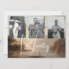 第90誕生日熱帯写真招待状 カード