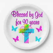 第90誕生日祈りの言葉 ペーパープレート (正面)