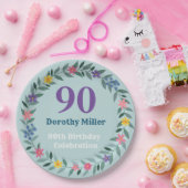 第90誕生日紙プレート ペーパープレート (パーティー)