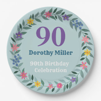 第90誕生日紙プレート ペーパープレート