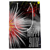 第90誕生日花火イン雲中抱き枕 ミディアムペーパーバッグ (正面)