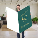 第90誕生日金ゴールド台本グリーン第90章巨人 カード<br><div class="desc">祝90歳を迎えた愛者は、T4 Studioからユニークの驚くべきグリーティングカードを持つ。緑の背景に金ゴールドス鮮やかクリプトを描いたこの美しいカードは、心からのメッセージが彼らの顔に読スマイルを持つに確かである。友人、家族、または特別な誰かのために、このカードは、この重大な大事な行事を祝う完璧な方法である。</div>
