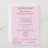 第90誕生祝いかピンクのデイジーの花束 招待状 (裏面)