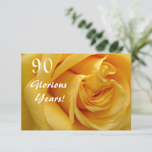 第90誕生祝いか濃い黄色は上がりました 招待状 (スタンド正面)