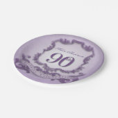 第90誕生祝いのヴィンテージフレーム ペーパープレート (アングル)
