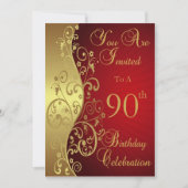 第90誕生祝いパーソナライズされた招待状 招待状 (正面)