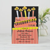 第90 -第99誕生会のパーソナライズな招待状 招待状