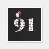 第91回誕生日パーティー風船 スタンダードカクテルナプキン (正面)