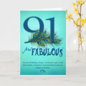 第91誕生日のテンプレートカード カード (黄色い花)