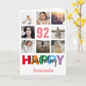 第92ハッピーバースデーフォトコラージュピモダンンクカード カード (黄色い花)
