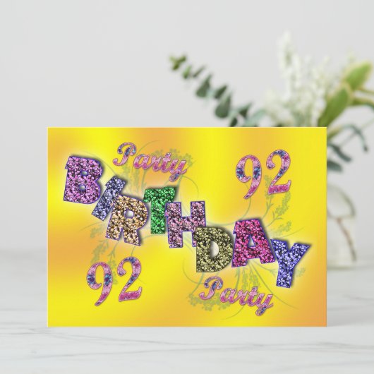 第92パーティの招待状 招待状 (スタンド正面)