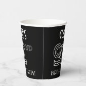 第92回バースデーパーティー:アールデコスタイル+名前をカスタムする 紙コップ (右)