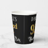 第92回バースデーパーティー – ファンシースクリプト、フェイク金ゴールドルック 紙コップ (右)