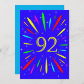 第92回誕生日パーティーの招待状の爆発 招待状 (正面/裏面)