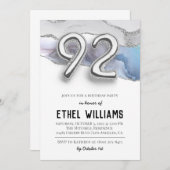 第92回誕生日パーティーへの招待 招待状 (正面/裏面)