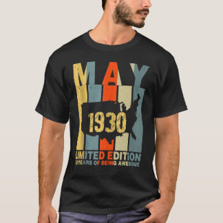 第92誕生日1930年5月92歳素晴らし Tシャツ