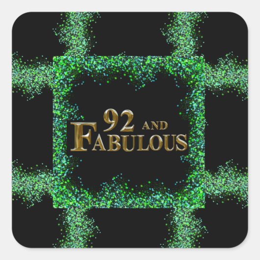 第92誕生日 スクエアシール (正面)