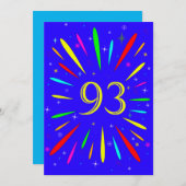 第93回誕生日パーティーの招待状の爆発 招待状 (正面/裏面)