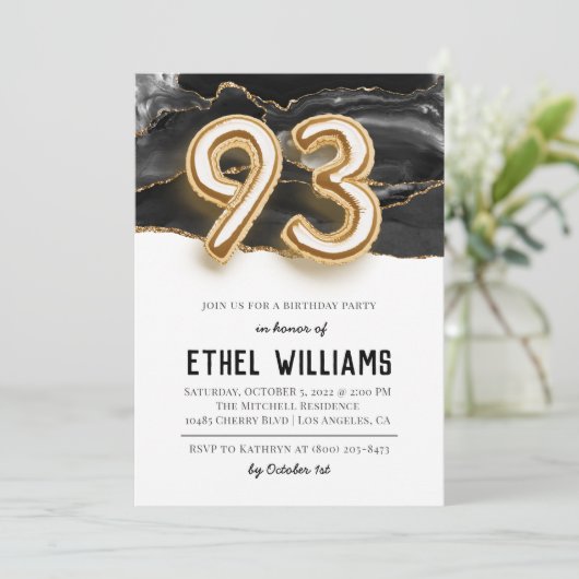 第93回誕生日パーティーへの招待 招待状 (スタンド正面)