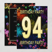 第94回バースデーパーティー招待花火大会 招待状 (正面/裏面)