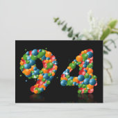 第94回バースデーパーティー、バブルとボール付き 招待状 (スタンド正面)