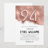 第94回誕生日パーティーへの招待 招待状 (正面/裏面)