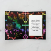 第94虹の泡および花火との誕生日 カード (内部)