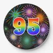 第95イベント-おもしろい,カラフルレはっきりしたインボー95 ペーパープレート (正面)