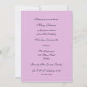 第95回バースデーパーティー招待美しいバラ 招待状 (裏面)