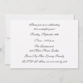 第95回バースデーパーティー招待豪華なフローラ 招待状 (裏面)