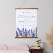 第95回バースデーパーティー7月誕生フラワーウェルカム 吊り下げ型タペストリー (寝室)