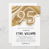 第95回誕生日パーティーへの招待 招待状 (正面/裏面)