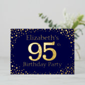 第95回誕生日パーティーフォイル招待状 箔招待状 (立ち正面)