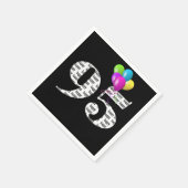 第95回誕生日パーティー風船 スタンダードカクテルナプキン (角)