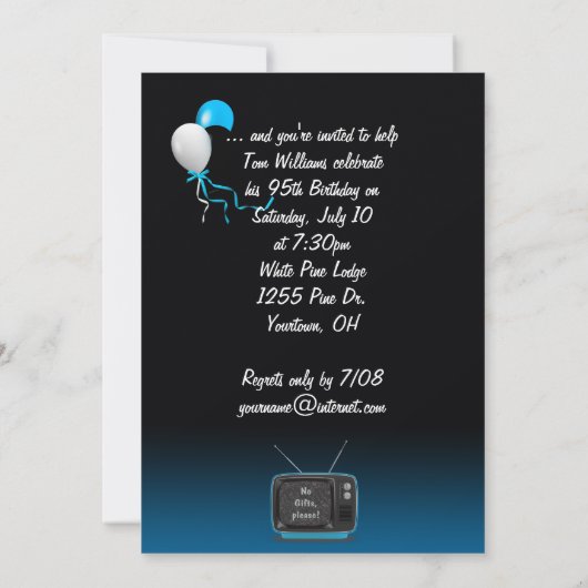 第95回誕生日パーティー 招待状 (裏面)