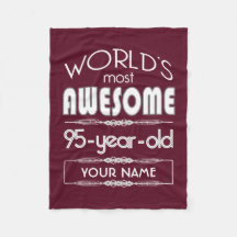 第95誕生日の世界の最も最高のですばらしいえんじ色のあずき色