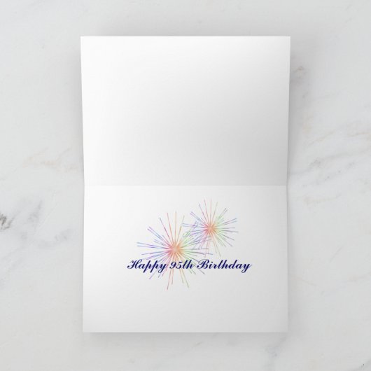 第95誕生日の花火 カード (内部)