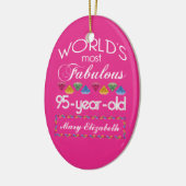 第95誕生日ほとんどのすばらしくカラフルな宝石のピンク セラミックオーナメント (左)