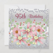 第95誕生日フローラディスプレイ&ダイヤモンド 招待状 (正面)