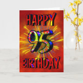 第95誕生日花火 カード (黄色い花)