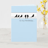 第95誕生日鳥コーラス カード (黄色い花)