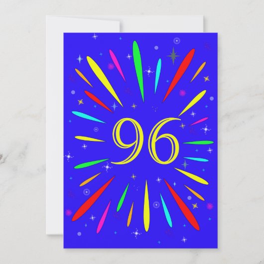 第96回バースデーパーティーの招待状の爆発 招待状 (正面)