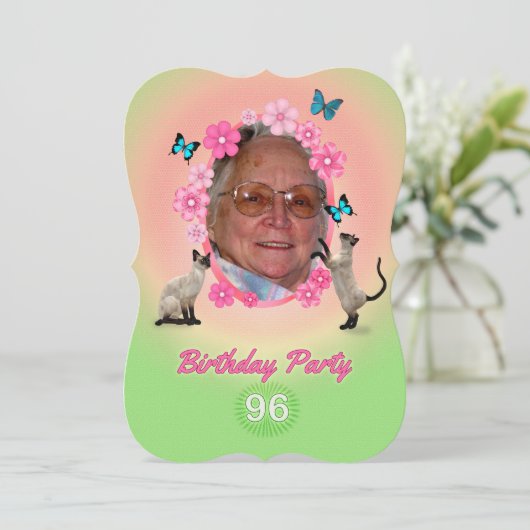 第96回バースデーパーティーへの招待 招待状 (スタンド正面)