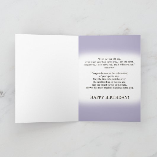 第96宗教誕生日クロッカスの花 カード (内部)