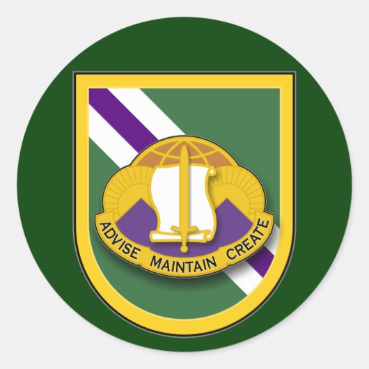 第96民事のBn. -空輸の抜け目がないステッカー ラウンドシール (正面)