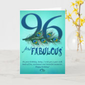 第96誕生日のテンプレートカード カード (黄色い花)