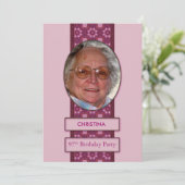 第97回誕生日パーティーの招待写真と名前 招待状 (スタンド正面)