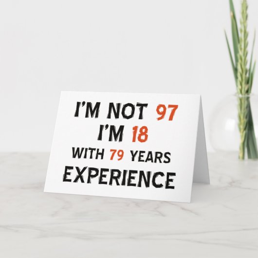 第97誕生日のデザイン カード (正面)